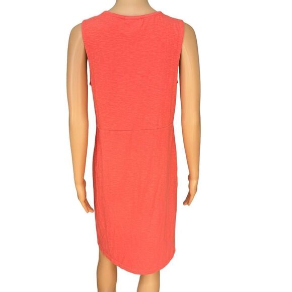 J. Jill Pure Jill Cotton Shift Tank Dress Sleeveless Size S Orange Salmon - Picture 3 of 7